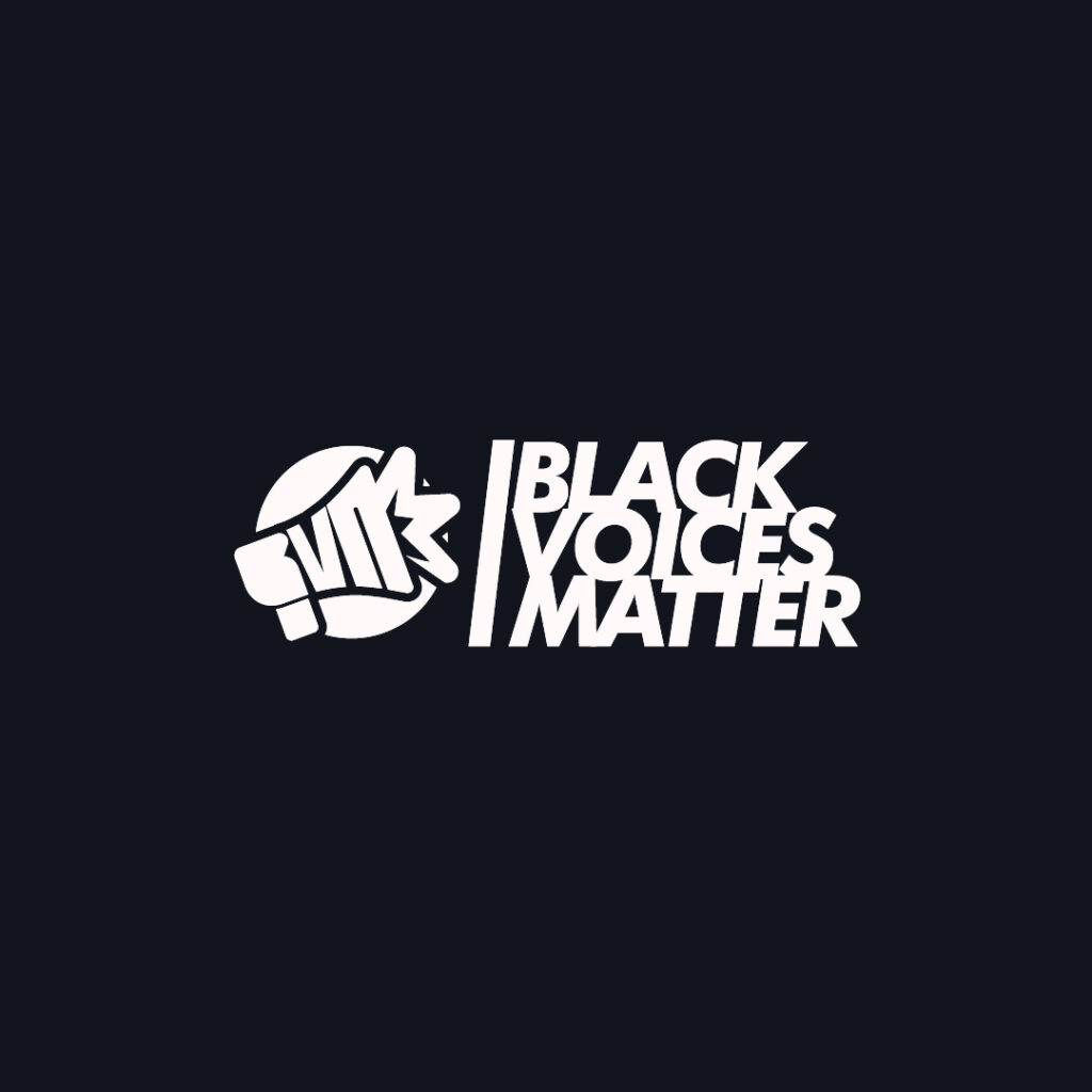 Black Voices Matter logo featuring powerful symbolism in Red, Black, and Green colors, representing unity and empowerment.